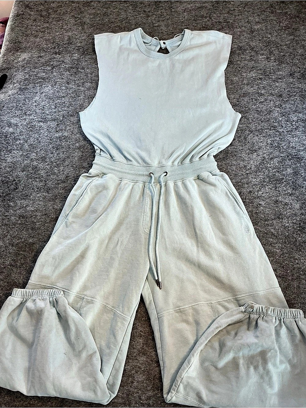 FP Movement Nothing But Sweats One-Piece Light Blue Jumpsuit